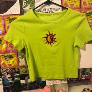 Lime green tee shirt small